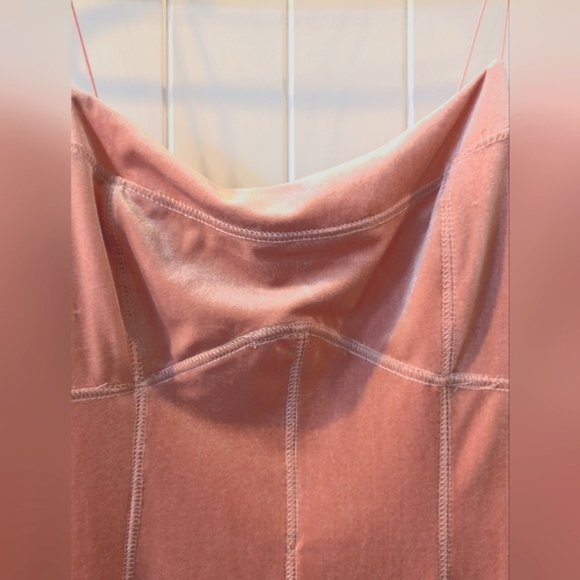 Urban Outfitters Velvet Blush Pink Slip Dress - Picture 2 of 7
